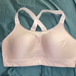 Pink, Under Armour Sports bra, size XL